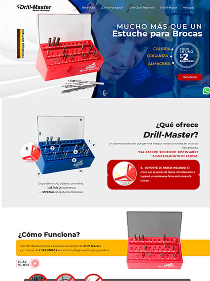 Diseño Web One Page - Drill Master