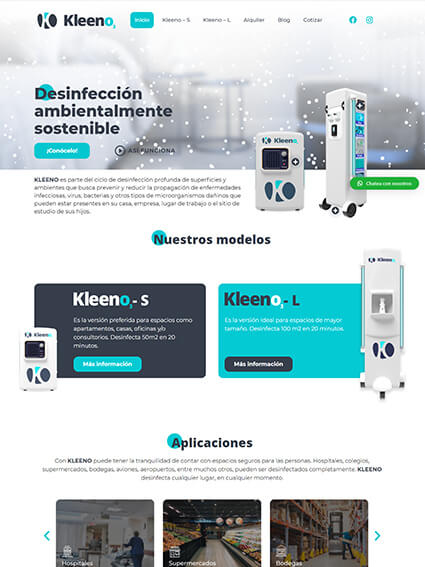 Kleeno - Diseño sitio web corporativo