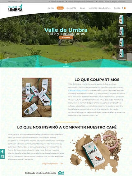 Valle de Umbra - Diseño Web Corporativo