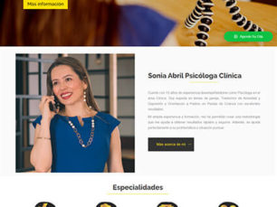 Diseño sitio web corporativo Sonia Psicóloga
