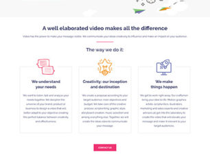 Zapp Video - Diseño de sitio web corporativo